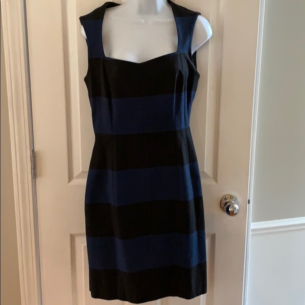 Banana Republic wide striped sheath dress, 8